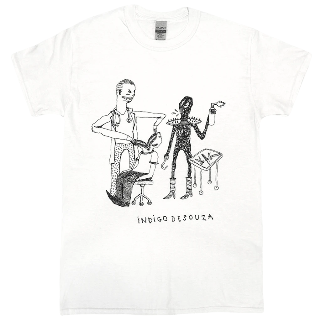 Indigo De Souza Hospital White T-Shirt 1 Indigo De Souza Hospital White T-Shirt
