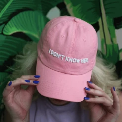 Who? Weekly I Don't Know Her Pink Dad Hat New Merch