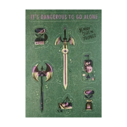 Jenny Owen Youngs New Merch It's Dangerous To Go Alone Sticker Sheet