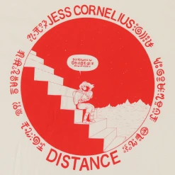 Jess Cornelius Distance Red Logo Cream T-Shirt New Merch