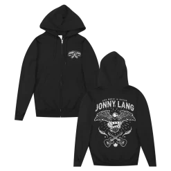 Jonny Lang Eagle Black Zip Hoodie New Merch