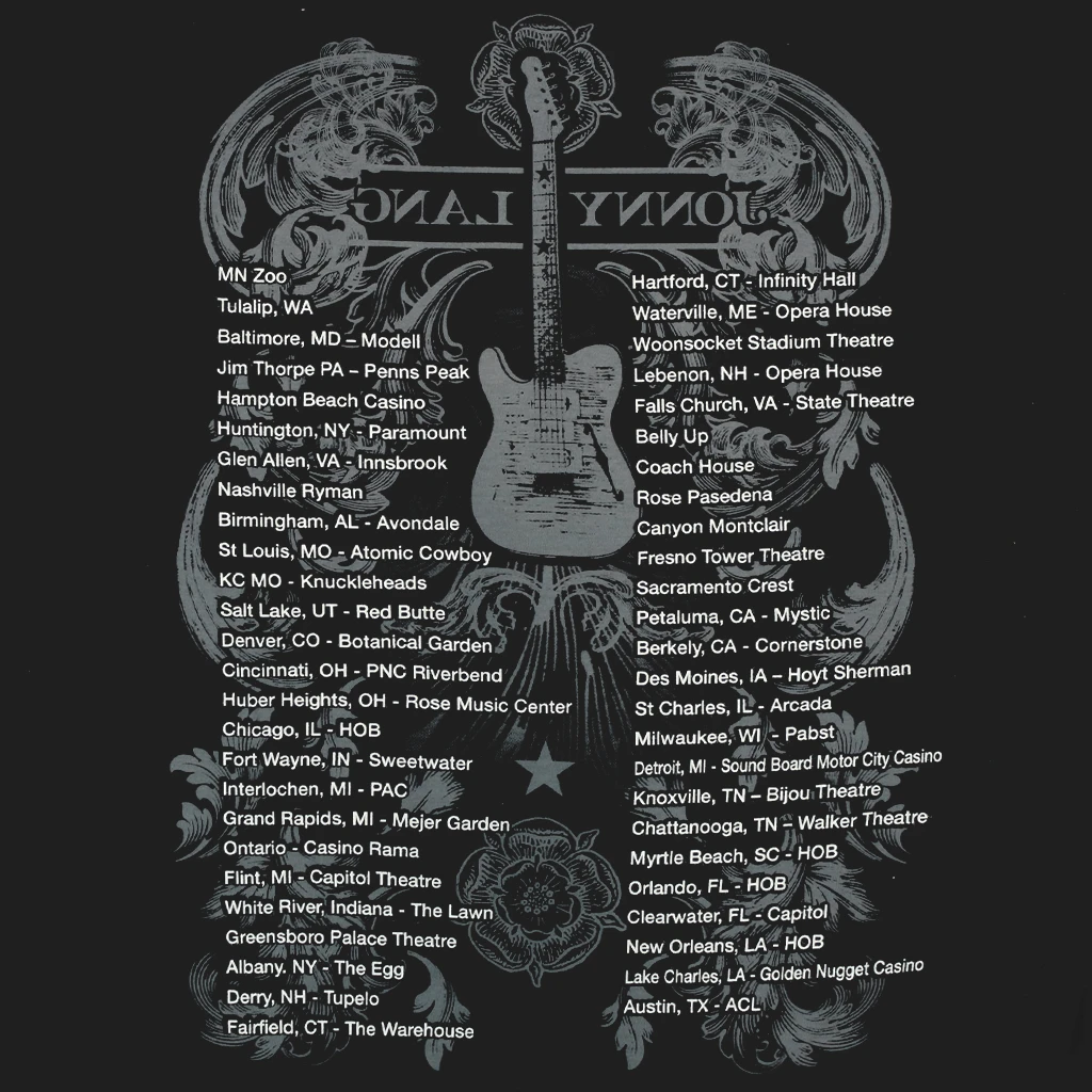 Jonny Lang Guitar Tour Unisex Black T-Shirt 3 Jonny Lang Guitar Tour Unisex Black T-Shirt