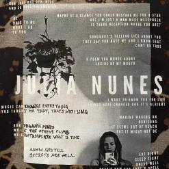 Julia Nunes Fave Lyrics Bleached Sweatshirt New Merch