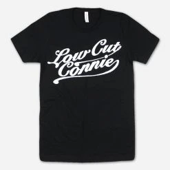Low Cut Connie LCC Script Black T-Shirt New Merch