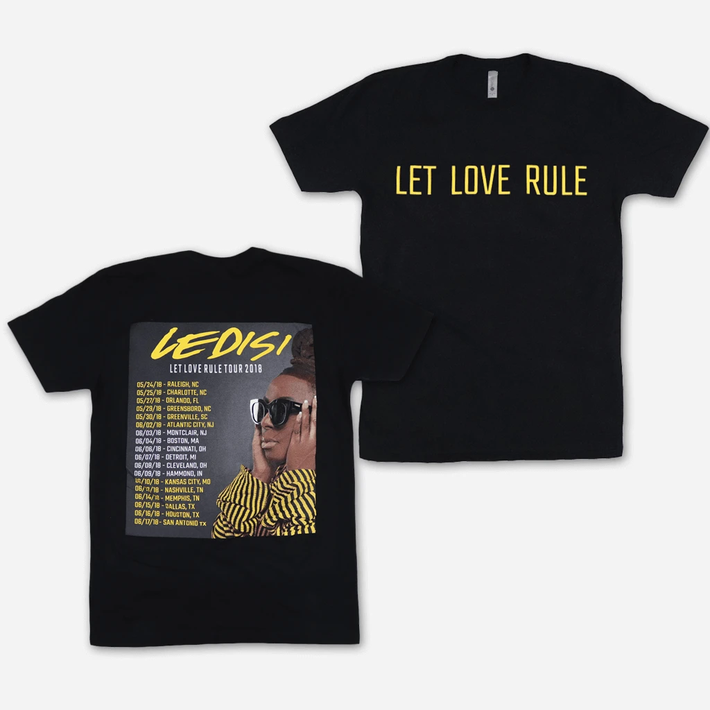 Ledisi Let Love Rule Tour Black T-Shirt 1 Ledisi Let Love Rule Tour Black T-Shirt