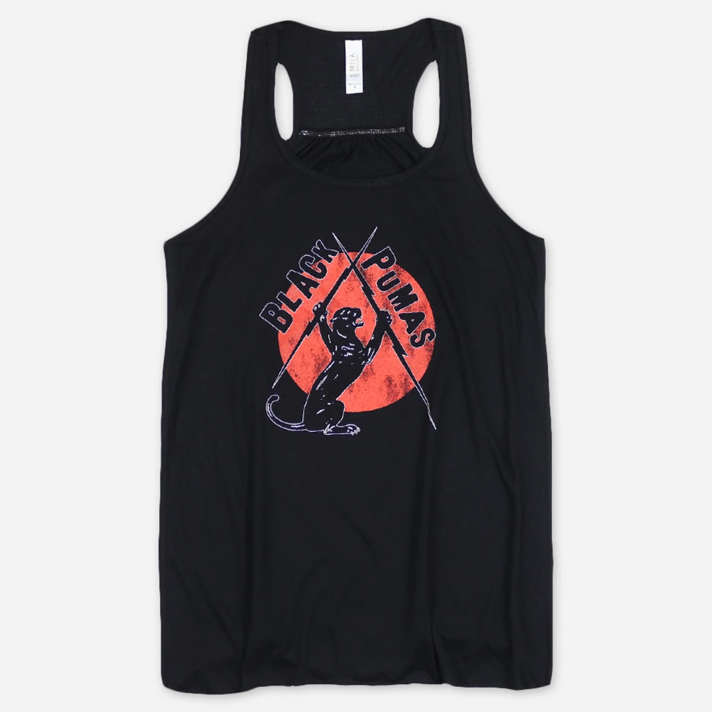 Black Pumas Lightning Women's Black Tank New Merch 1 Black Pumas Lightning Women's Black Tank New Merch