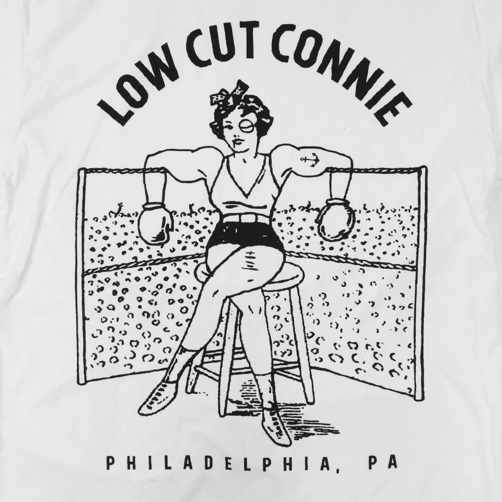 Low Cut Connie Boxing Girl White T-Shirt 2 Low Cut Connie Boxing Girl White T-Shirt