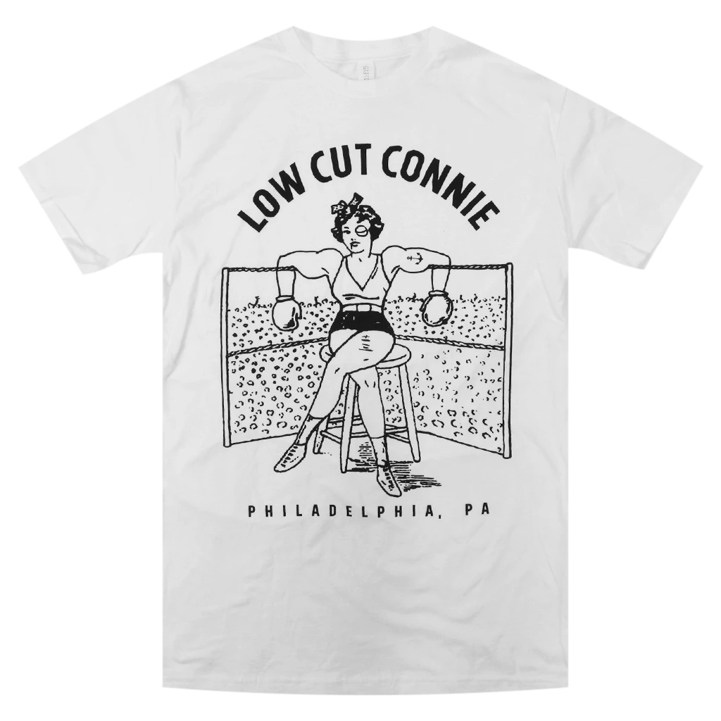 Low Cut Connie Boxing Girl White T-Shirt 1 Low Cut Connie Boxing Girl White T-Shirt