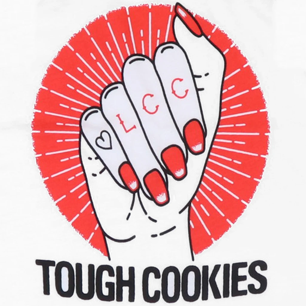 Low Cut Connie New Merch Tough Cookies Toddler's 3/4 Sleeve Baseball T-Shirt 2 Low Cut Connie New Merch Tough Cookies Toddler's 3/4 Sleeve Baseball T-Shirt