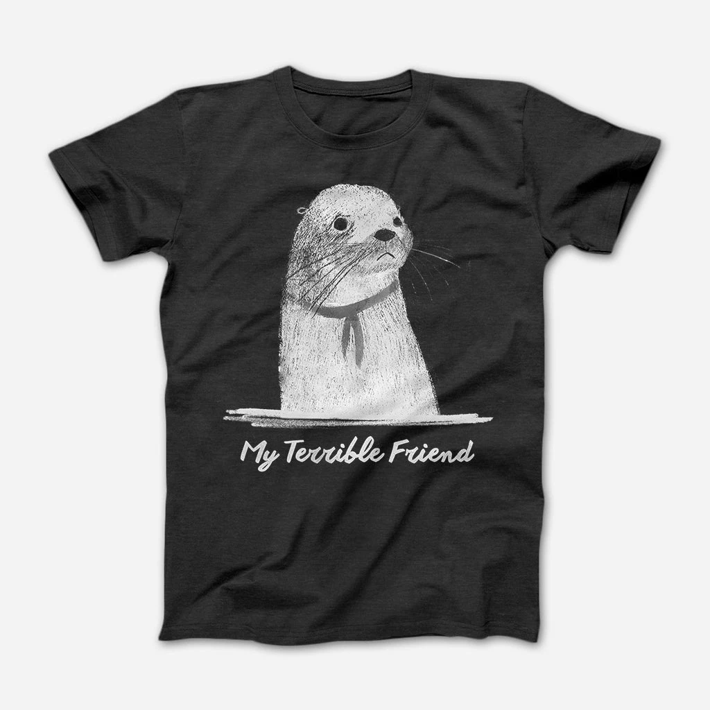 My Terrible Friend New Merch Sad Otter Black Tri-Blend 1 My Terrible Friend New Merch Sad Otter Black Tri-Blend