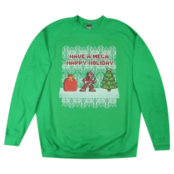 Mega Ran Mega Holiday Green Sweater
