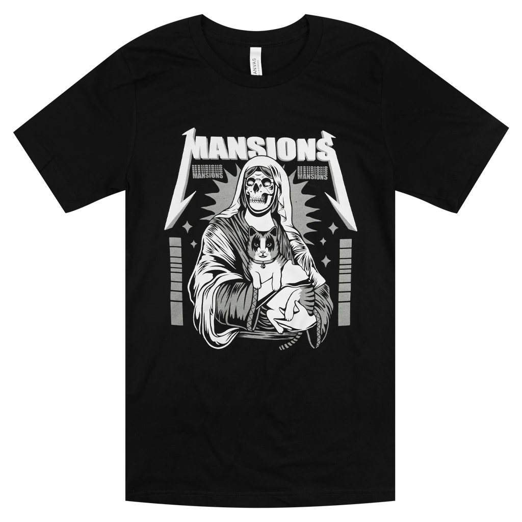 Mansions Meowtallica Black T-Shirt 1 Mansions Meowtallica Black T-Shirt