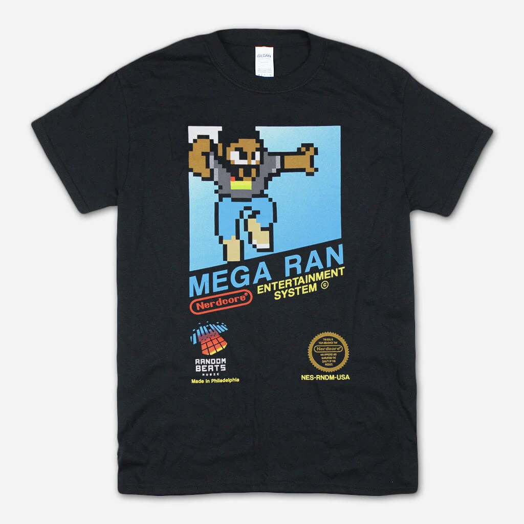 New Merch Mega Ran "NES" Black T-Shirt 1 New Merch Mega Ran "NES" Black T-Shirt