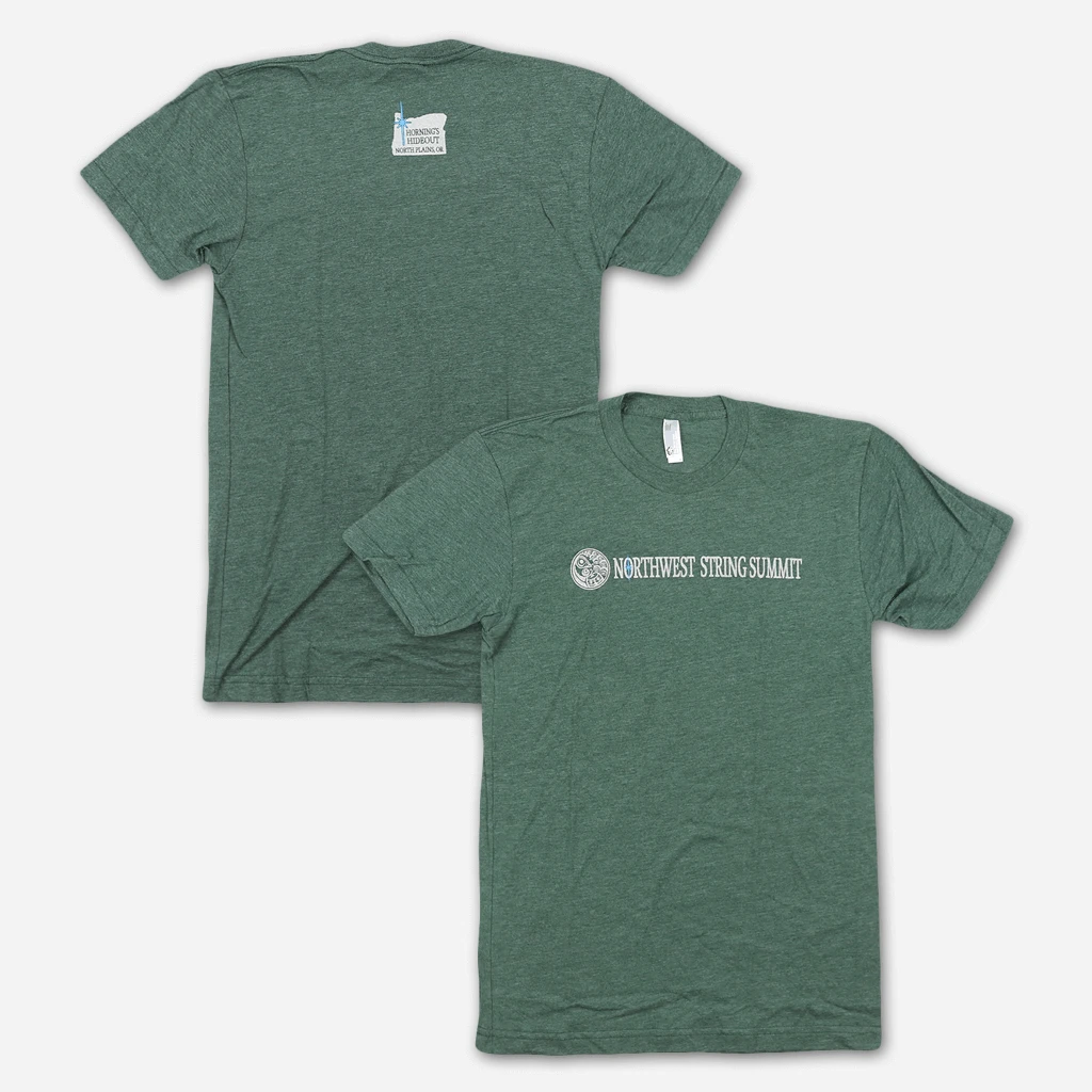 Northwest String Summit Wordmark Green T-Shirt New Merch 1 Northwest String Summit Wordmark Green T-Shirt New Merch