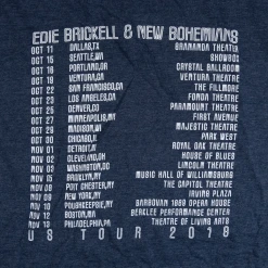 Edie Brickell & New Bohemians Rocket Tour Heather Navy T-Shirt New Merch