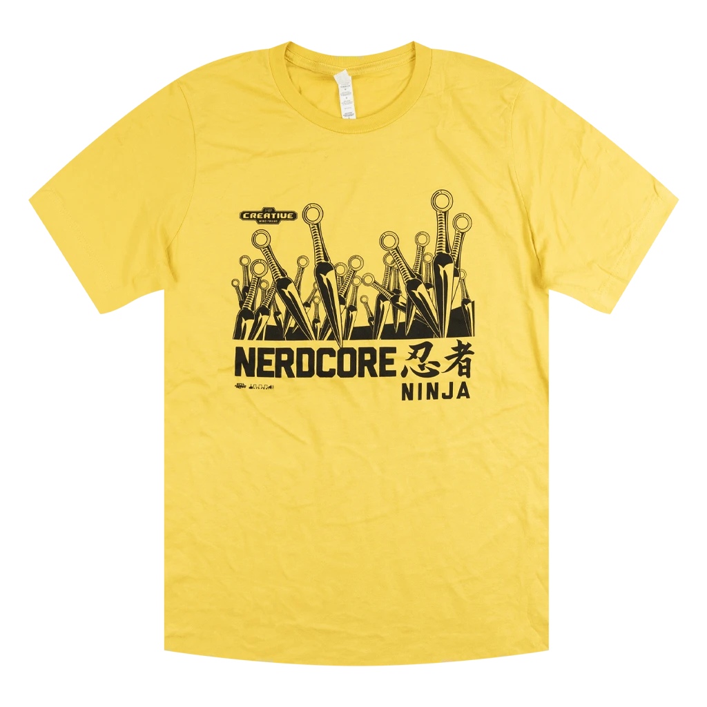 Mega Ran Nerdcore Ninja Yellow T-Shirt 1 Mega Ran Nerdcore Ninja Yellow T-Shirt