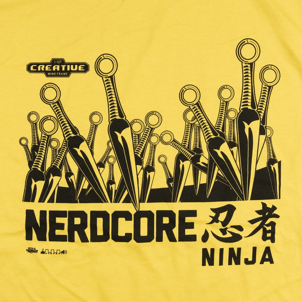 Mega Ran Nerdcore Ninja Yellow T-Shirt 2 Mega Ran Nerdcore Ninja Yellow T-Shirt