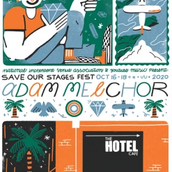 NIVA New Merch Adam Melchor Live At Hotel Cafe - Hand Screen-Printed Poster