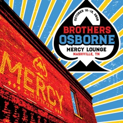 NIVA Brothers Osborne Live At Mercy Lounge - Hand Screen-Printed Poster New Merch