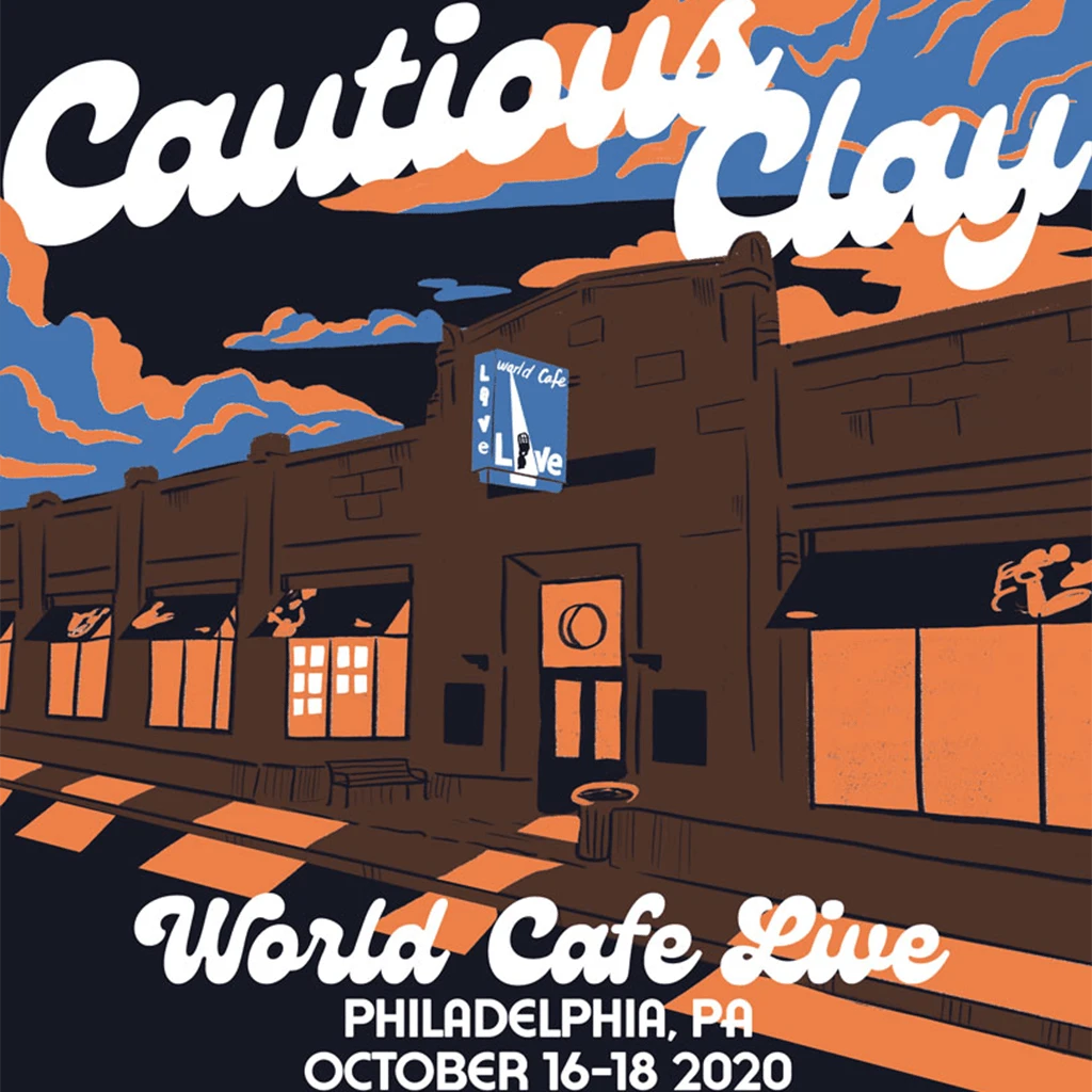 NIVA New Merch Cautious Clay Live At World Cafe Live - Hand Screen-Printed Poster 2 NIVA New Merch Cautious Clay Live At World Cafe Live - Hand Screen-Printed Poster