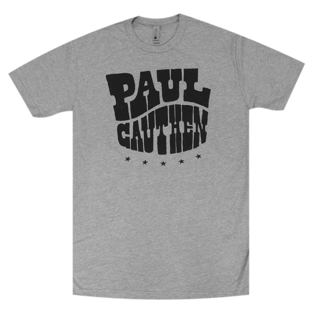 Paul Cauthen New Merch 70's Heather Grey T-Shirt 1 Paul Cauthen New Merch 70's Heather Grey T-Shirt