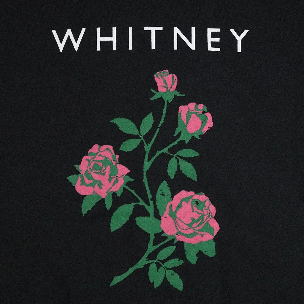 Whitney Pink Rose Black Sweatshirt 2 Whitney Pink Rose Black Sweatshirt