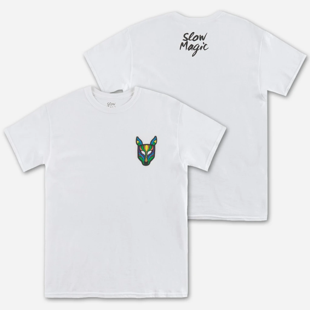 Slow Magic New Merch Mask Pocket Print White T-Shirt 1 Slow Magic New Merch Mask Pocket Print White T-Shirt