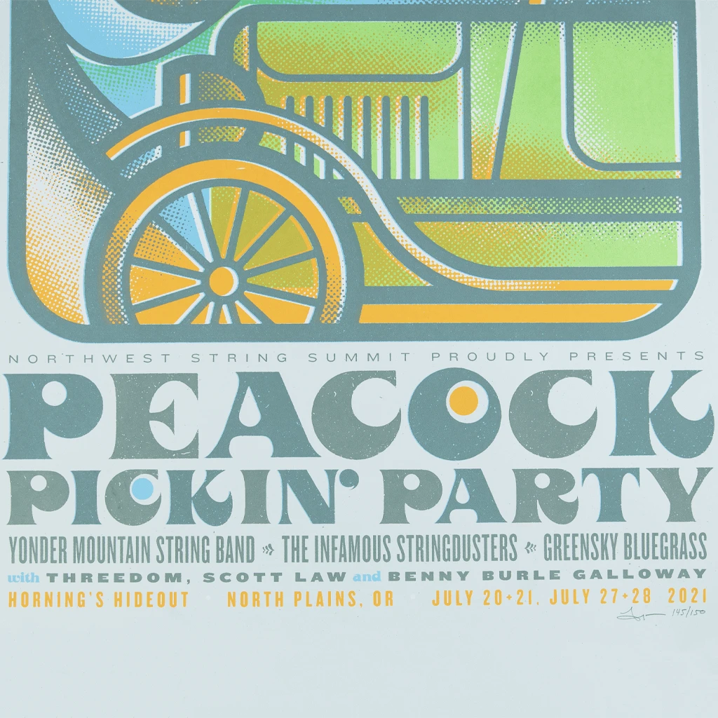 Northwest String Summit 2021 Peacock Pickin' Party Poster 2 Northwest String Summit 2021 Peacock Pickin' Party Poster