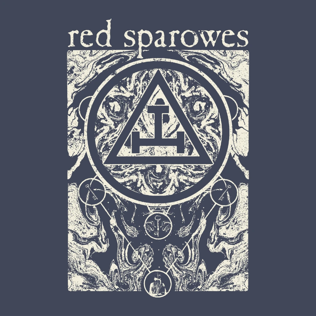 Red Sparowes Circles Indigo Tri-Blend T-Shirt New Merch 2 Red Sparowes Circles Indigo Tri-Blend T-Shirt New Merch