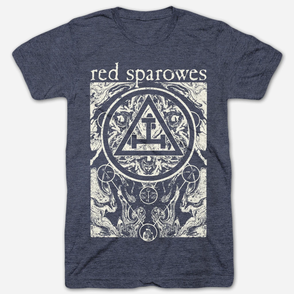 Red Sparowes Circles Indigo Tri-Blend T-Shirt New Merch 1 Red Sparowes Circles Indigo Tri-Blend T-Shirt New Merch