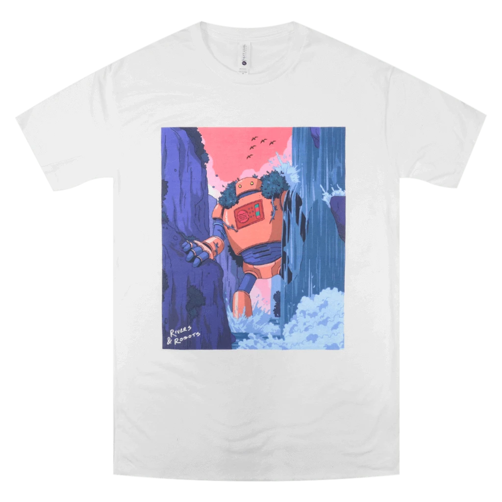 Rivers And Robots New Merch Robo Giant White T-Shirt 1 Rivers And Robots New Merch Robo Giant White T-Shirt