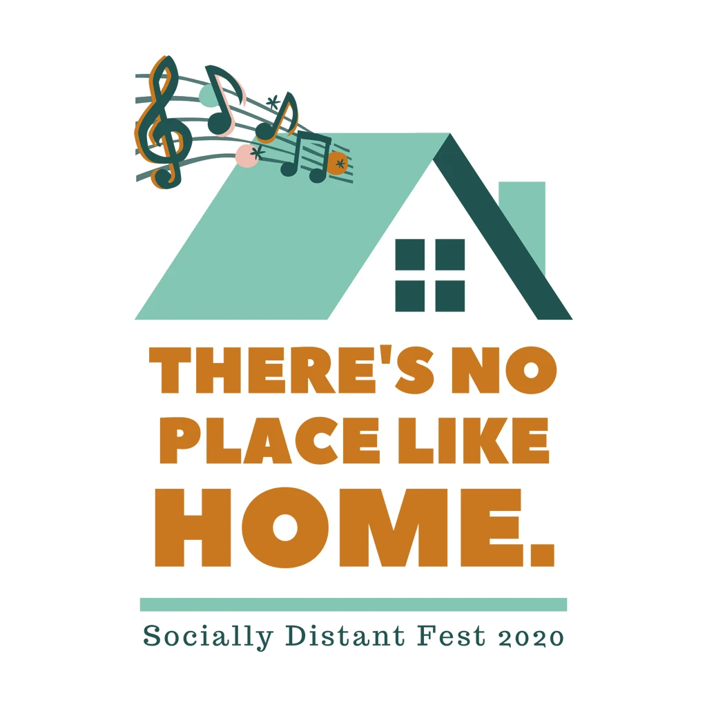 Socially Distant Fest There's No Place Like Home Youth White T-Shirt New Merch 2 Socially Distant Fest There's No Place Like Home Youth White T-Shirt New Merch