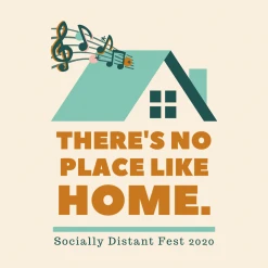 Socially Distant Fest There's No Place Like Home Ivory T-Shirt