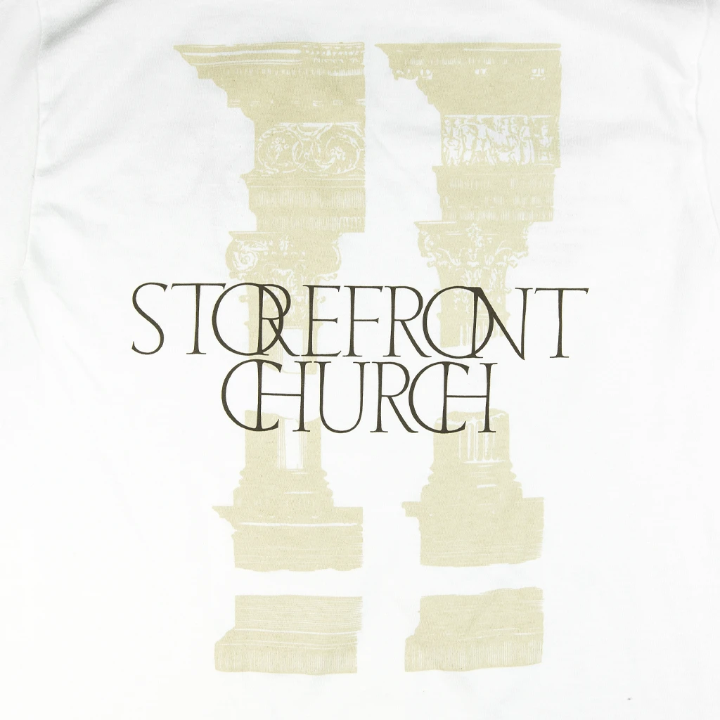Storefront Church Pillars White T-Shirt 5 Storefront Church Pillars White T-Shirt