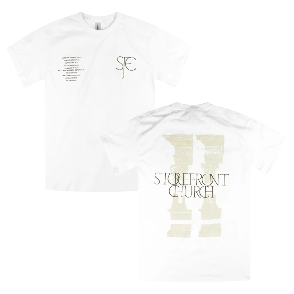 Storefront Church Pillars White T-Shirt 1 Storefront Church Pillars White T-Shirt