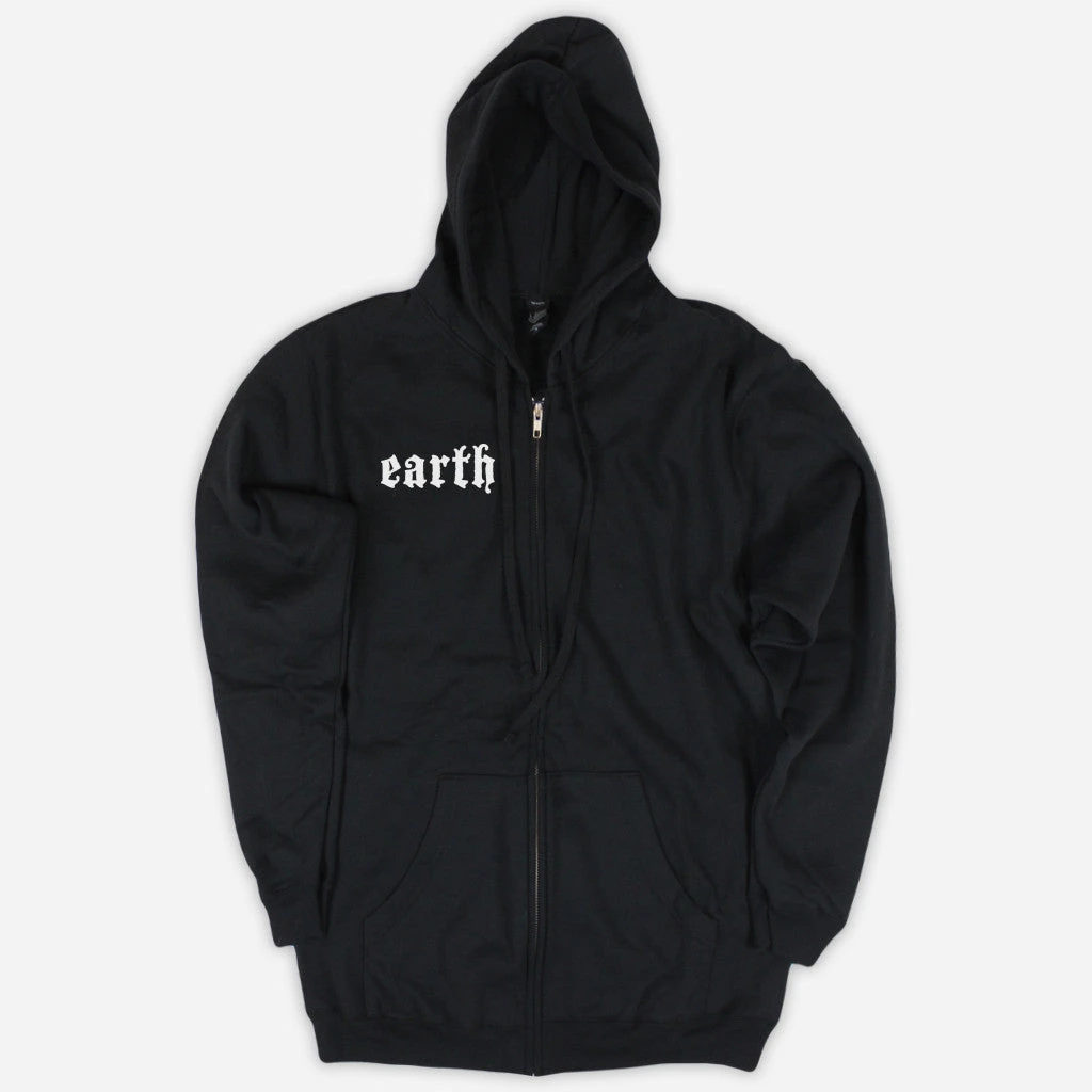 Earth Sigil Black Zip Up Hoodie 2 Earth Sigil Black Zip Up Hoodie