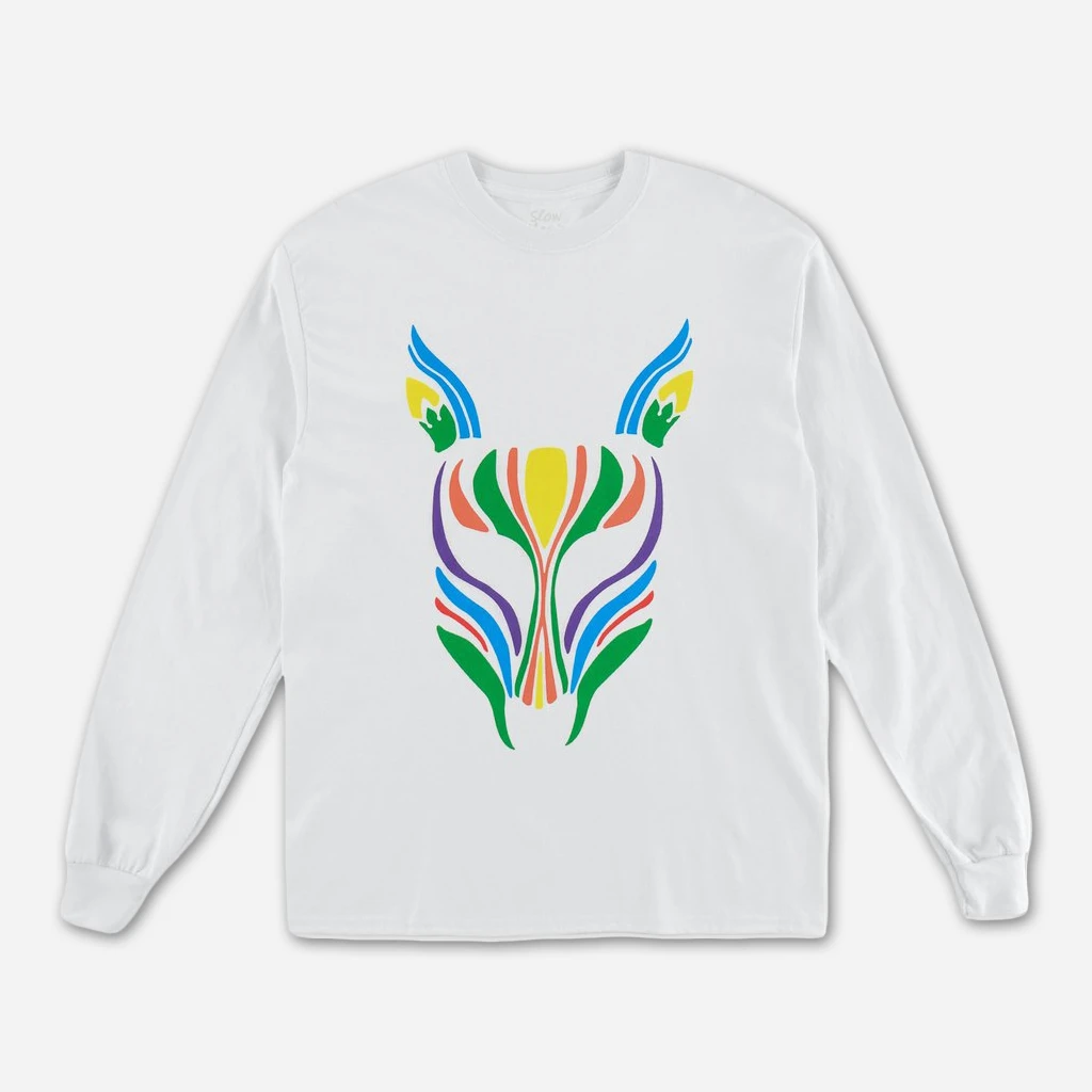 Slow Magic Mask White Long Sleeve T-Shirt 1 Slow Magic Mask White Long Sleeve T-Shirt