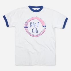 Diet Cig Sword Arm White/Royal Ringer T-Shirt New Merch