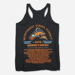 Northwest String Summit Salmon Women's Heather Black Tri-Blend Tank Top