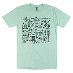 A Great Big Pile Of Leaves Doodle Mint T-Shirt New Merch