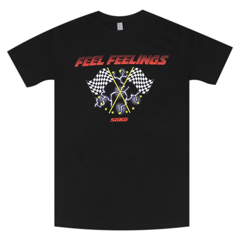 SOKO Feelings Checker Flag Black T-Shirt 1 SOKO Feelings Checker Flag Black T-Shirt