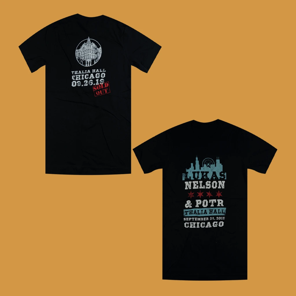 Lukas Nelson & Promise Of The Real Thalia Hall 2019 Black T-Shirt New Merch 1 Lukas Nelson & Promise Of The Real Thalia Hall 2019 Black T-Shirt New Merch
