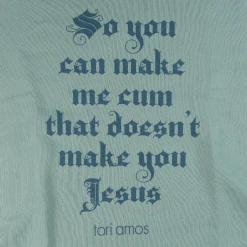 Tori Amos So You Can Make Me Cum Dusty Blue Women's Cropped Sweatshirt New Merch