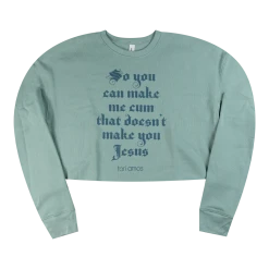 Tori Amos So You Can Make Me Cum Dusty Blue Women's Cropped Sweatshirt New Merch