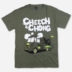 Cheech And Chong (Smokin) Weed Van Green T-Shirt