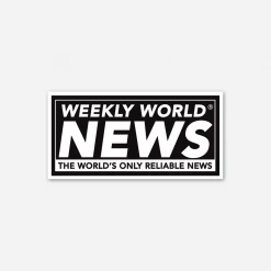 Weekly World News New Merch WWN Logo Sticker
