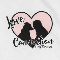 Love Connection Dog Rescue Logo White T-Shirt New Merch