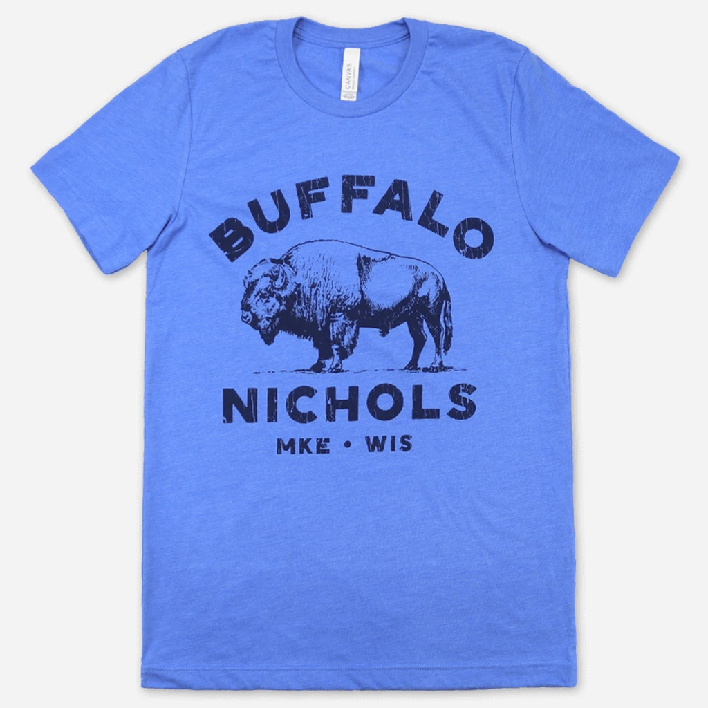 Buffalo Nichols Made In Wisconsin Heather Columbia T-Shirt New Merch 1 Buffalo Nichols Made In Wisconsin Heather Columbia T-Shirt New Merch