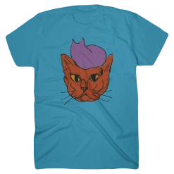 Rodrigo Amarante New Merch Cat On Cat Aqua T-Shirt