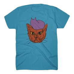 Rodrigo Amarante New Merch Cat On Cat Aqua T-Shirt